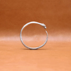 SILVER PLATED RATTLE SNAKE BANGLE