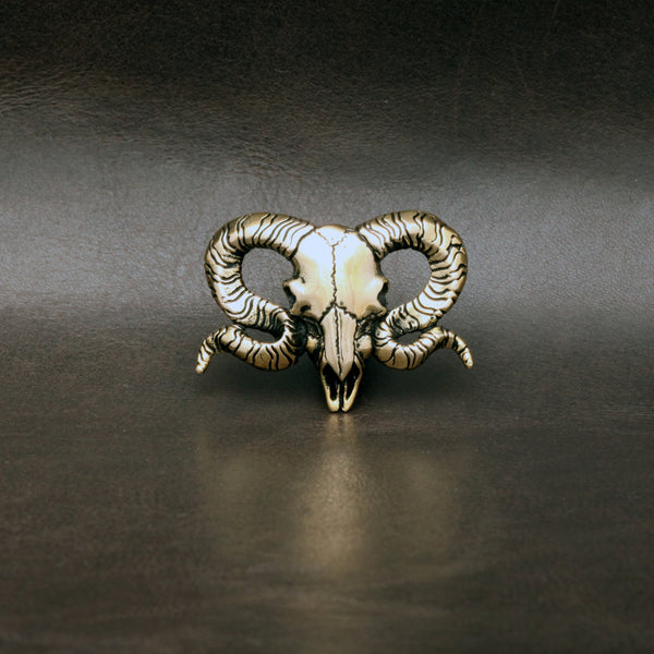 YELLOW BRASS RAM SHOELACE CAP - THE DIVINE TRIBE