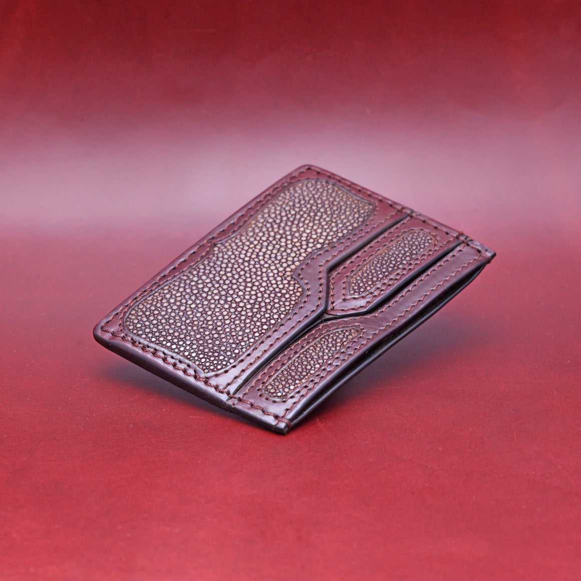 TRIPLE POCKET EXOTIC WALLET IN BROWN