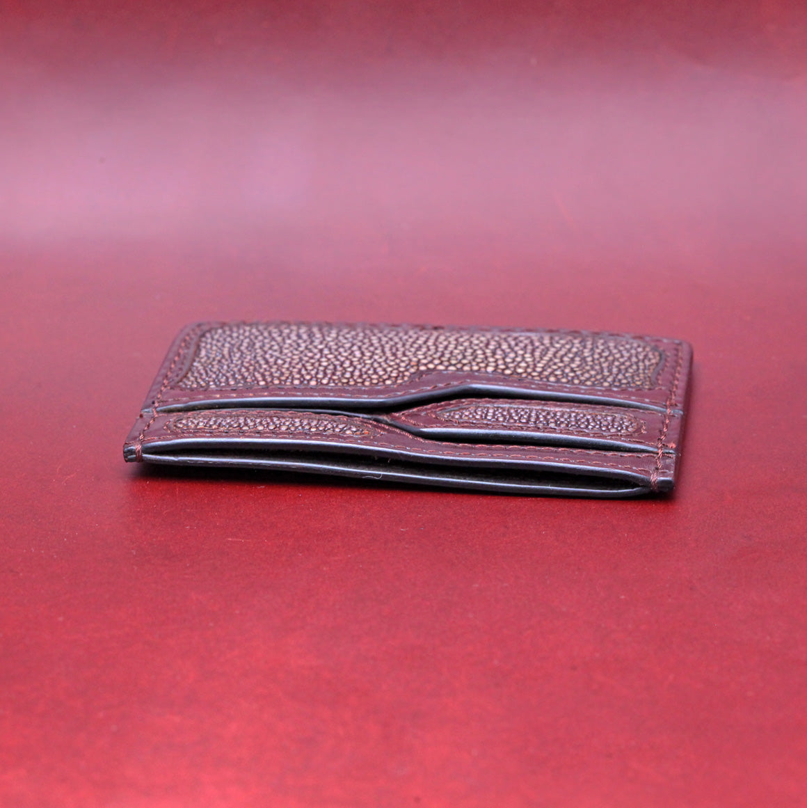 TRIPLE POCKET EXOTIC WALLET IN BROWN