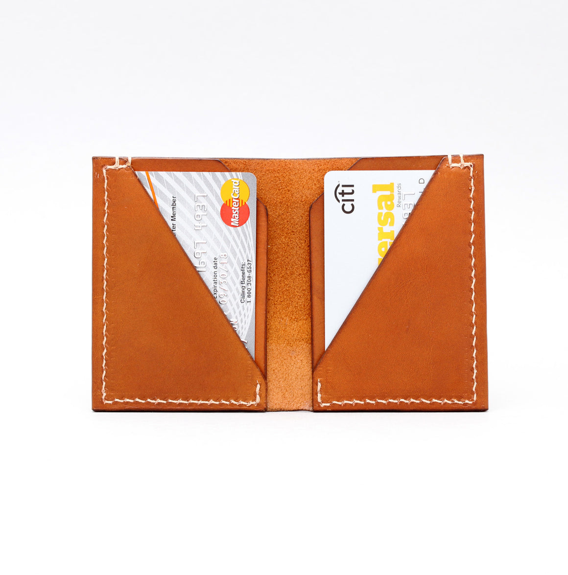 DOUBLE POCKET FOLD WALLET IN NATURAL