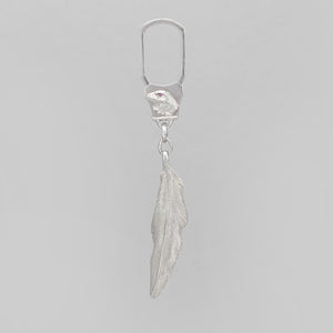 STERLING SILVER FEATHER KEY CHAIN