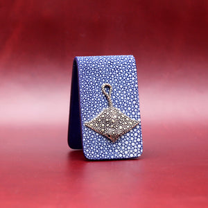 SILVER STINGRAY WITH BLUE EXOTIC MONEY CLIP